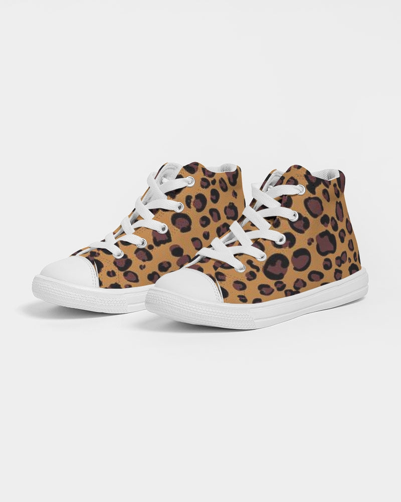 Cheetah Kids Hightop Canvas Shoe