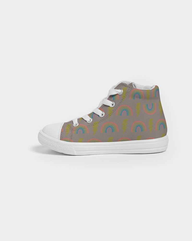 Rainbolts - Kids Hightop Canvas Shoe