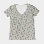 Balloon Giraffes Women's V-Neck Tee