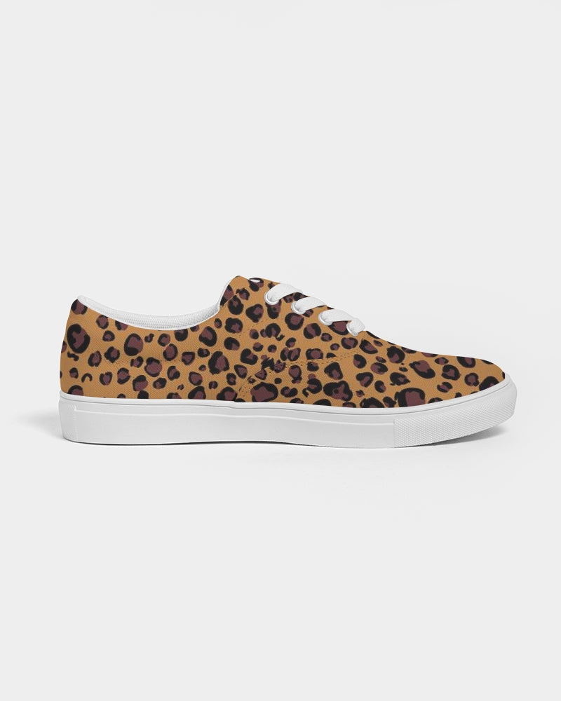 Cheetah Women's Lace Up Canvas Shoe