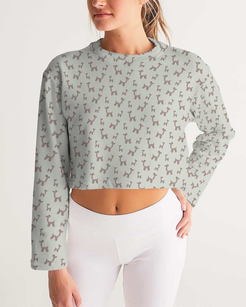 Balloon Giraffes Women's Cropped Crew