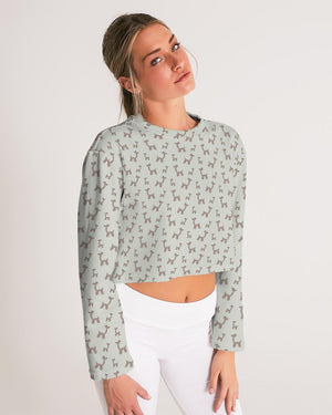 Balloon Giraffes Women's Cropped Crew