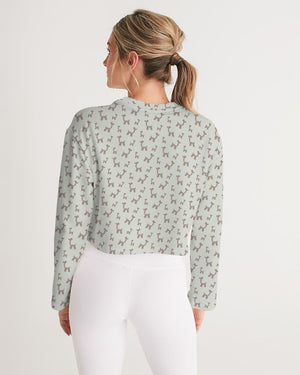 Balloon Giraffes Women's Cropped Crew