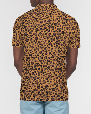 Cheetah Men's Slim Fit Short Sleeve Polo