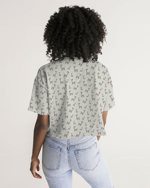 Balloon Giraffes Women's Lounge Cropped Tee