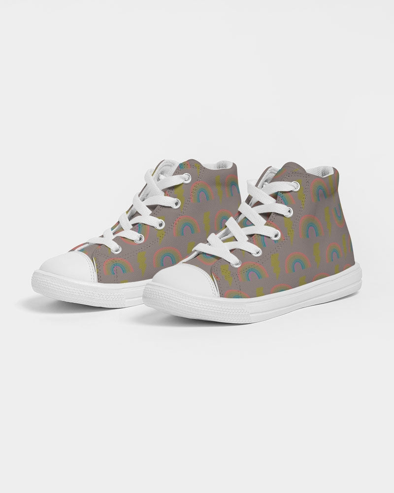 Rainbolts - Kids Hightop Canvas Shoe