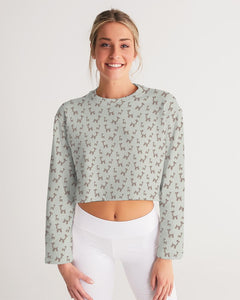 Balloon Giraffes Women's Cropped Crew