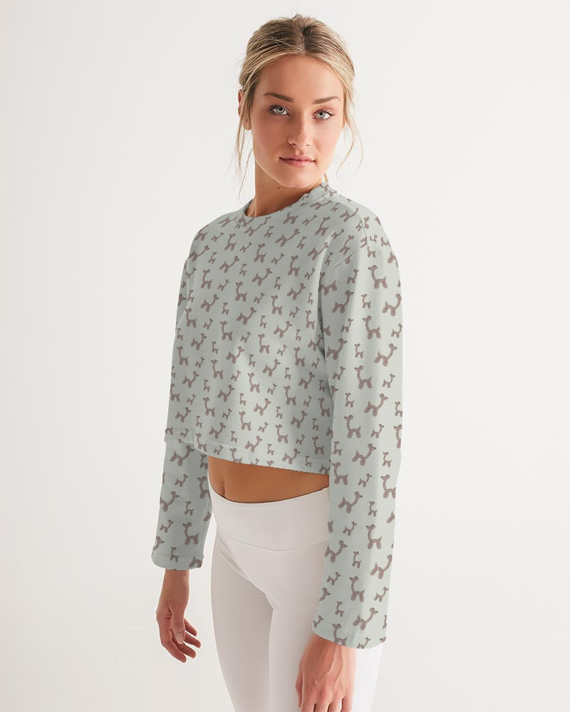 Balloon Giraffes Women's Cropped Crew