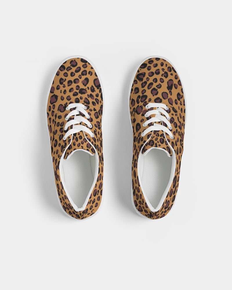 Cheetah Women's Lace Up Canvas Shoe