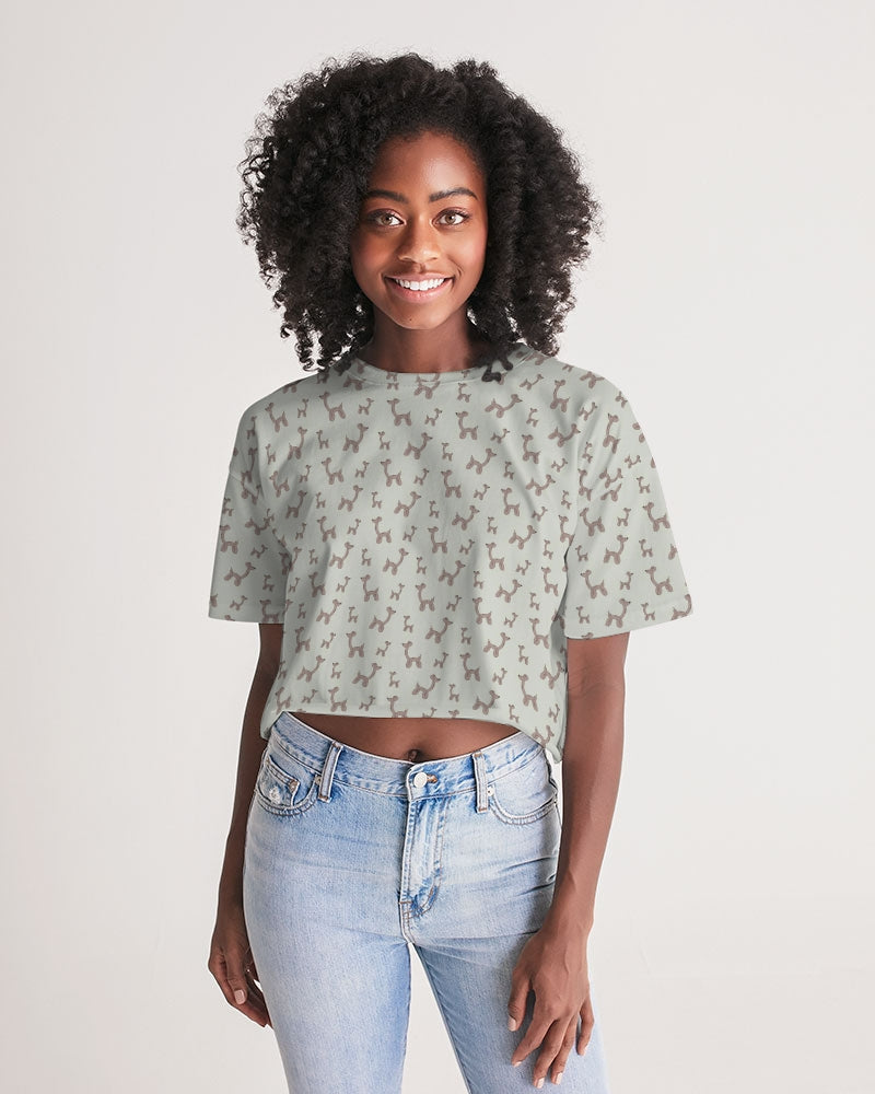 Balloon Giraffes Women's Lounge Cropped Tee